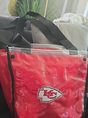 Kansas City Chiefs Clear PVC Tote Bag - Red